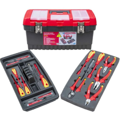 İZELTAŞ 19'' PLASTİK TAKIM ÇANTASI ELEKTRİKÇİ SET DOLU (23 PARÇA) 8440001023