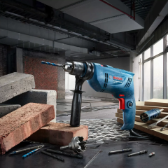 BOSCH GSB 600 DARBELİ MATKAP + 100 PARÇA AKSESUAR SETİ