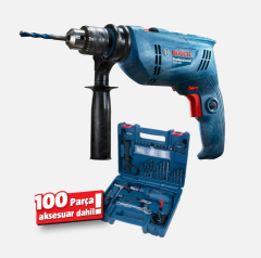 BOSCH GSB 600 DARBELİ MATKAP + 100 PARÇA AKSESUAR SETİ