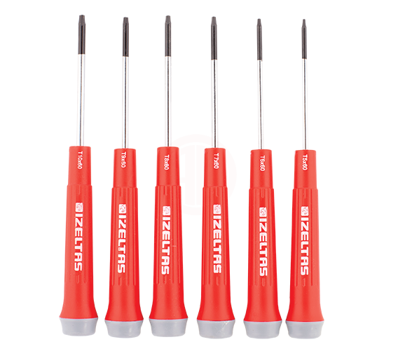 İZELTAŞ ELEKTRONİKÇİ TİP KLEMENS TORX UÇLU TORNAVİDA TAKIMI 6 PARÇA 4530001006