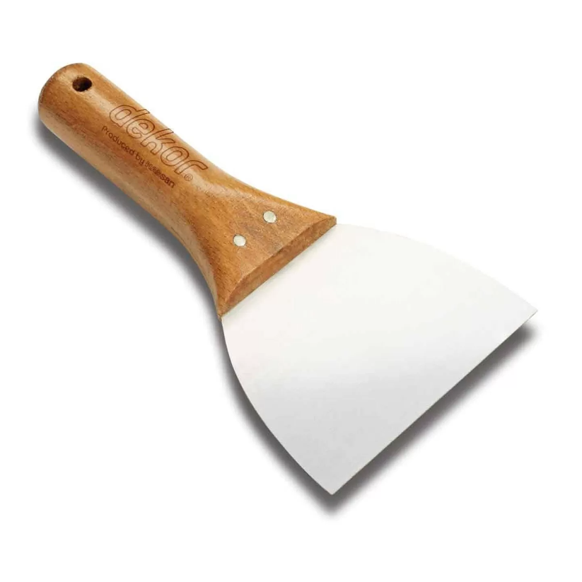 DEKOR 011 MACUN SPATULASI AHŞAP SAPLI PASLANMAZ 18 CM